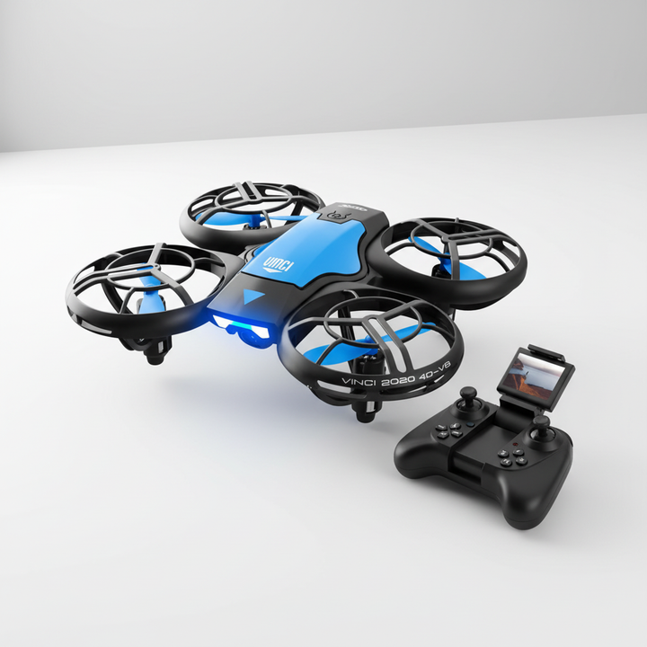 Tragbare Mini-Drohne mit einfacher Steuerung für Anfänger. Perfekt für Flugspaß und hochwertige 4K-Luftaufnahmen.
