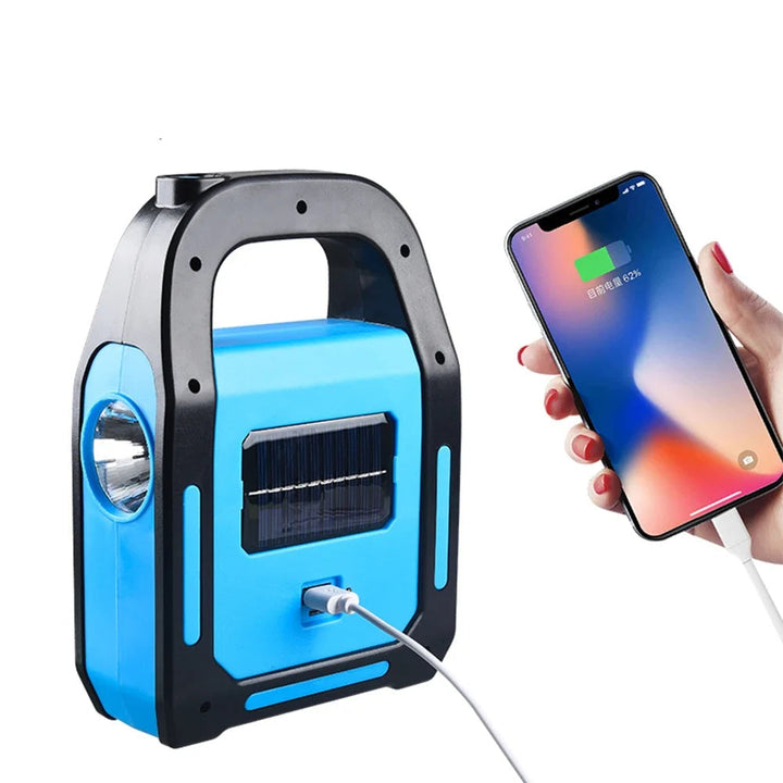 Vielseitige GlowRover Solar Powerbank Lampe: LED Licht, USB Ladefunktion & Energie für Camping & Outdoor.