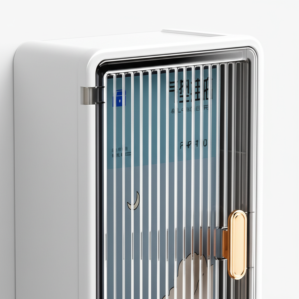 Elegante, weiße ShelfMate Organizerbox für Ihr Badezimmer. Wasserdichte Aufbewahrungslösung zum Kleben, platzsparend.