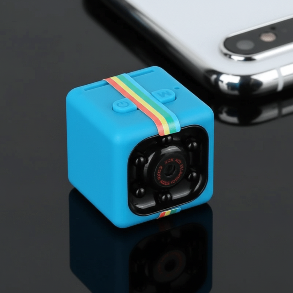 Diskrete NightMini Full HD Überwachungskamera aus robustem ABS Kunststoff mit Nachtsichtfunktion.