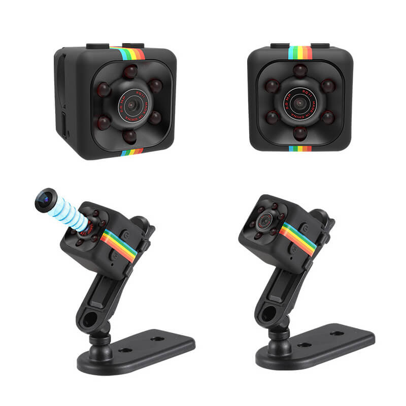 Winzige, blaue Full HD Mini Überwachungskamera mit IR-Nachtsicht und Bewegungserkennung, diskret & leistungsstark.