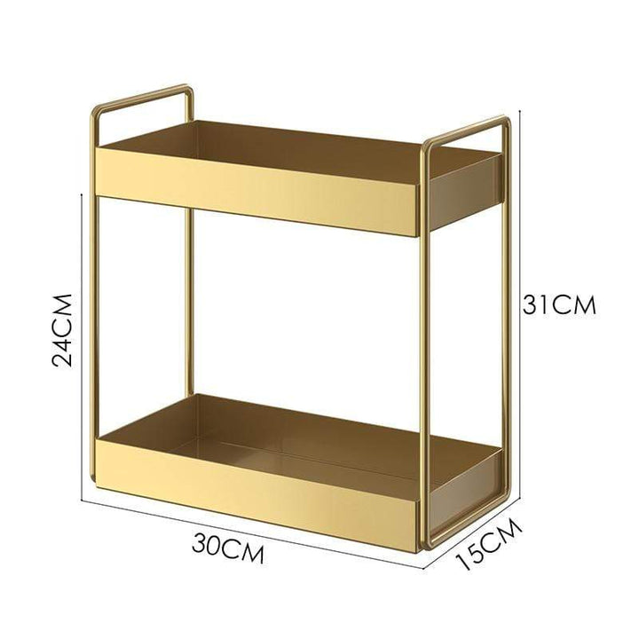 Kompaktes Schreibtisch Organizer Tablett in Gold. Ideal für Bürobedarf, Stifte und kleine Gegenstände mit Stil.