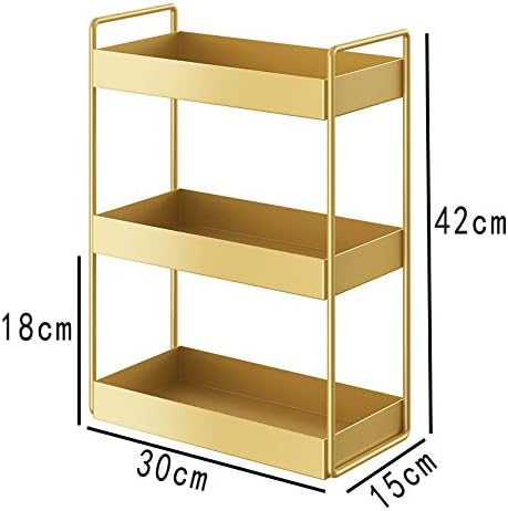 Goldenes Kosmetik Organizer Tablett für Make-up, Pinsel und Parfüm. Optimale, stilvolle Aufbewahrungslösung.