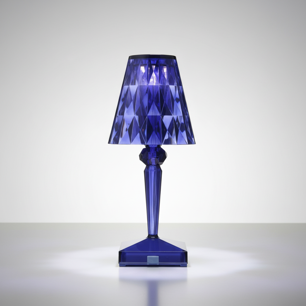 Glamouröse Kristalllampe, zeitlose Tischleuchte für ein elegantes und modernes Ambiente.