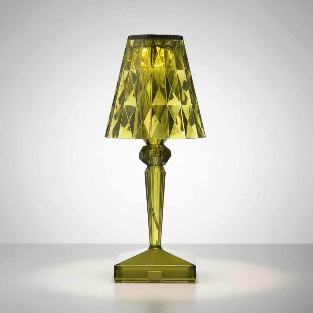 Stilvolle Kristalloptik Tischlampe Prismara, die perfekte Dekolampe für Ihr Schlafzimmer.