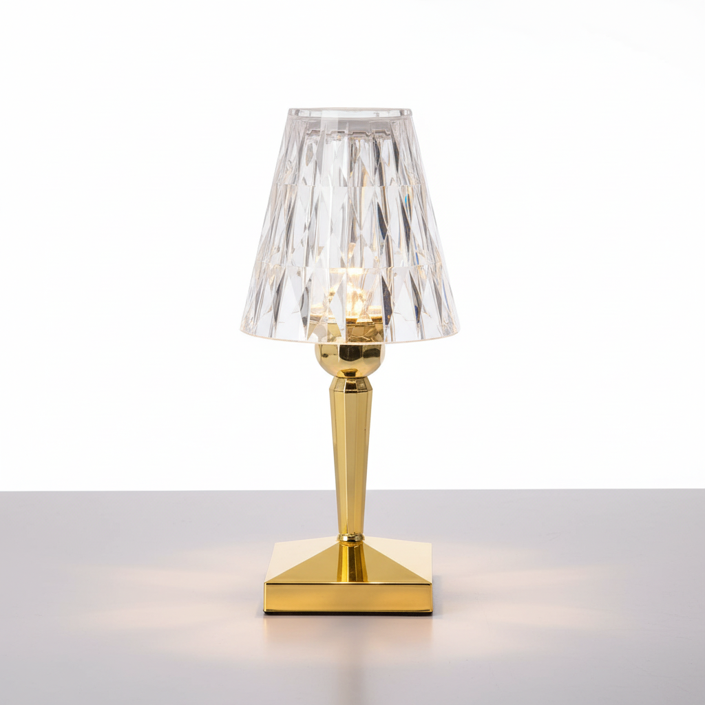 Schimmernde Kristalloptik Lampe für glamouröses Licht, perfekte Dekoration für jedes Zimmer.
