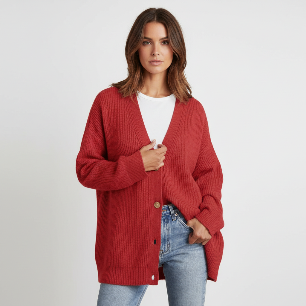 Hochwertiger Damen V-Ausschnitt Strickpullover, kuschelweich & langlebig. Perfekt für stilbewusste Frauen das ganze Jahr.