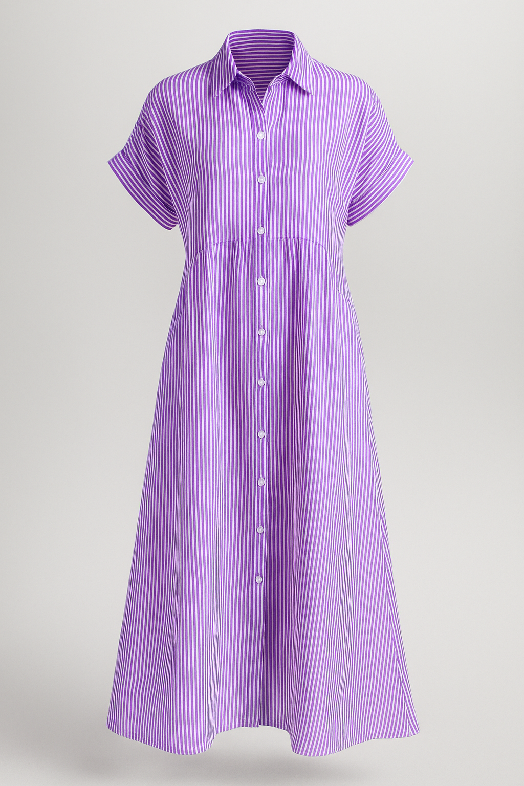 Vielseitiges Damen Midikleid mit Taschen, bequem und chic für jeden Anlass. Perfektes Alltagskleid.