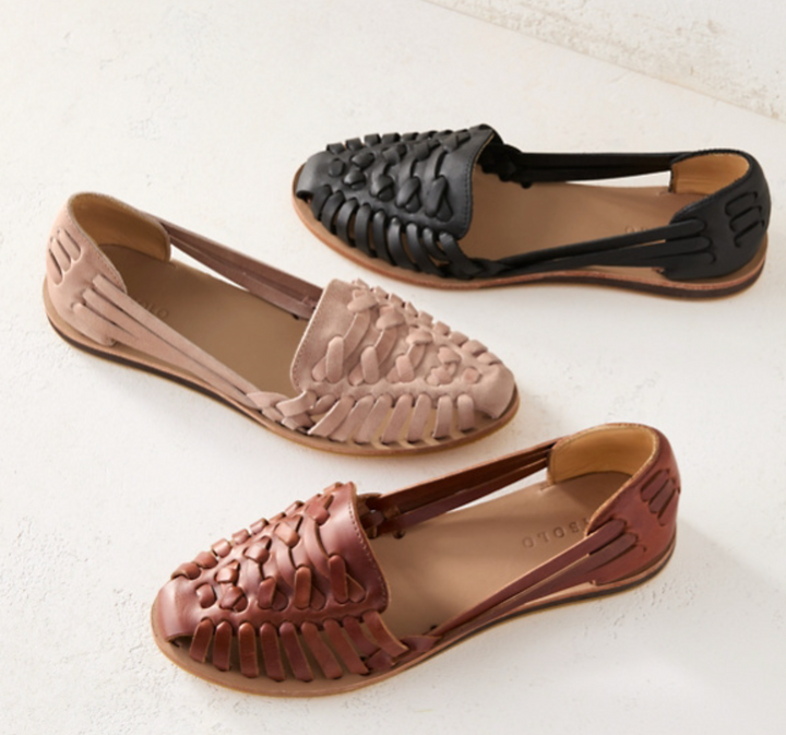 Vielseitiger Damen Huarache Slipper, handgeflochtene Sommerschuhe für maximalen Komfort.