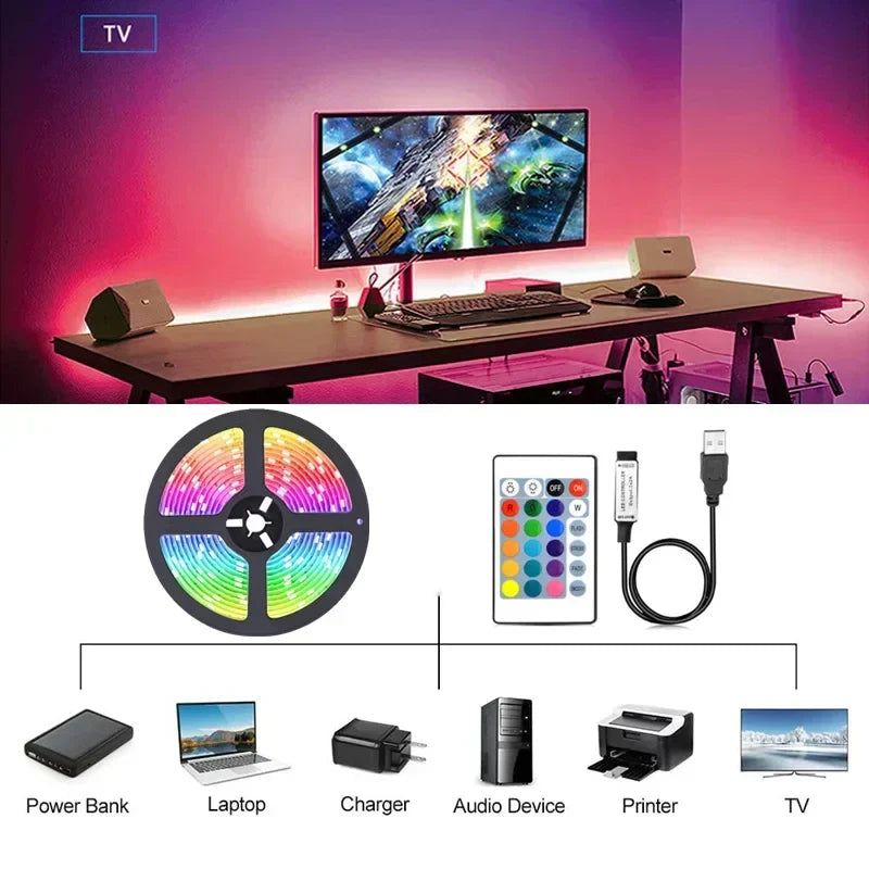 Smarter RGB LED-Streifen für Home & Decor; perfekt als TV-Beleuchtung oder kreatives Ambiance Licht.