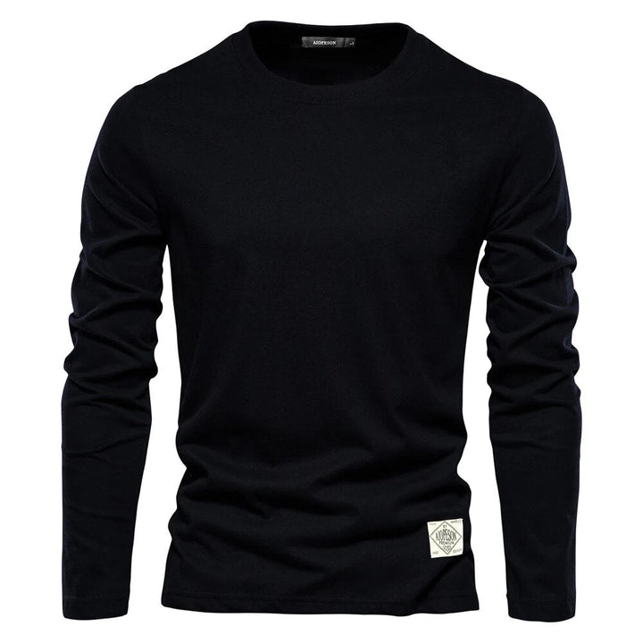 Gemütliches Herren Langarmshirt für alle Jahreszeiten. Perfektes Basic-Longsleeve für Lagenlooks oder solo.