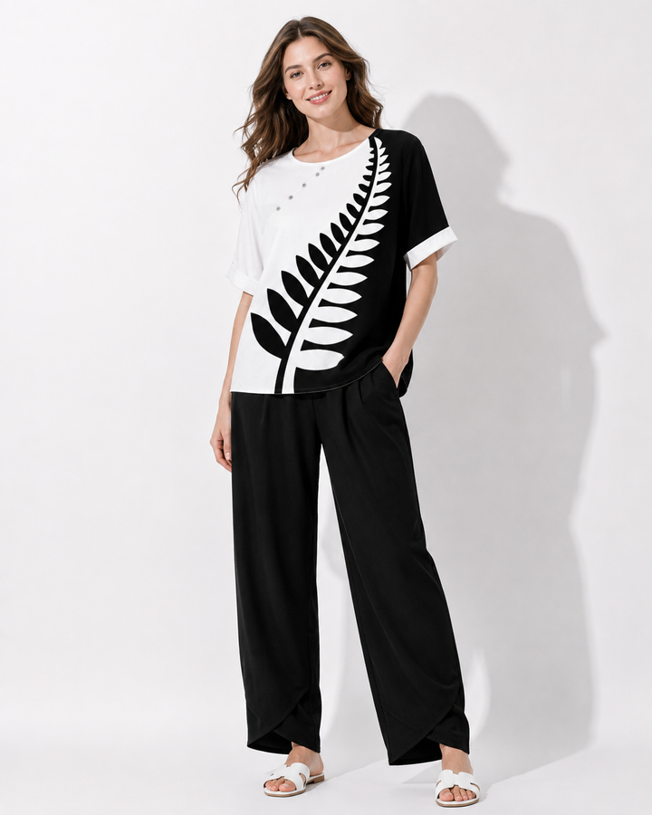 Hose des Damen 2-teiligen Sets: bequeme Loungewear für Damen. Ideal für Freizeit & entspannte Tage.