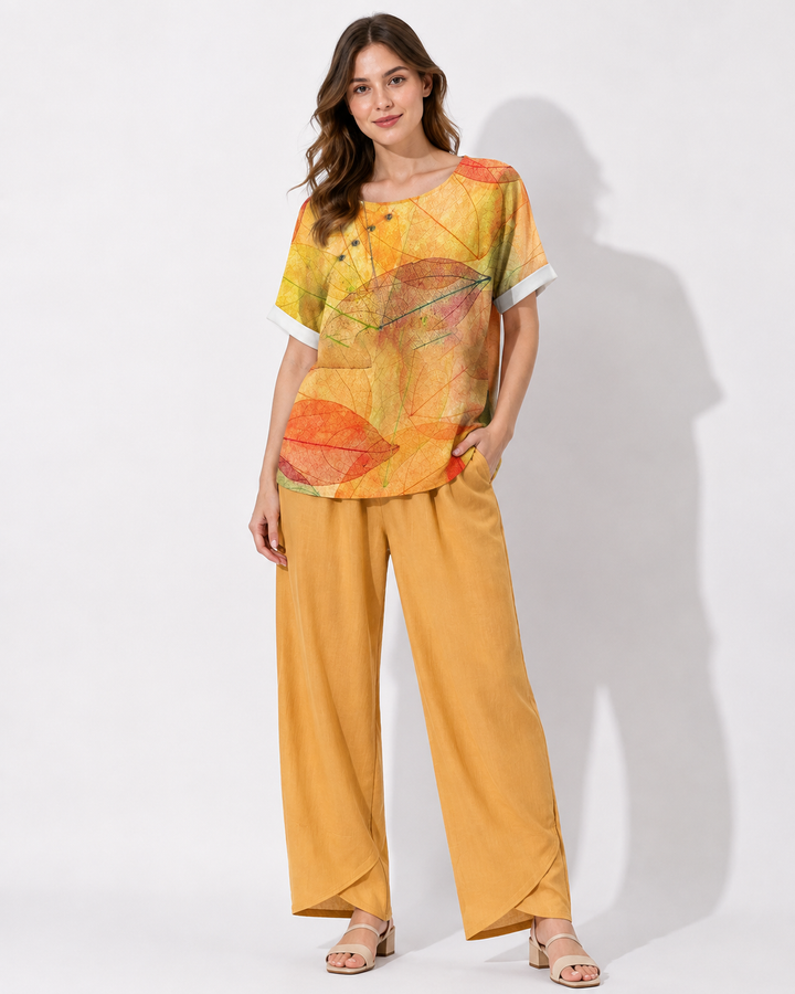 Oberteil des Damen 2-teiligen Sets: atmungsaktives Top, stylisch & bequem. Perfekt als Alltagskleidung.