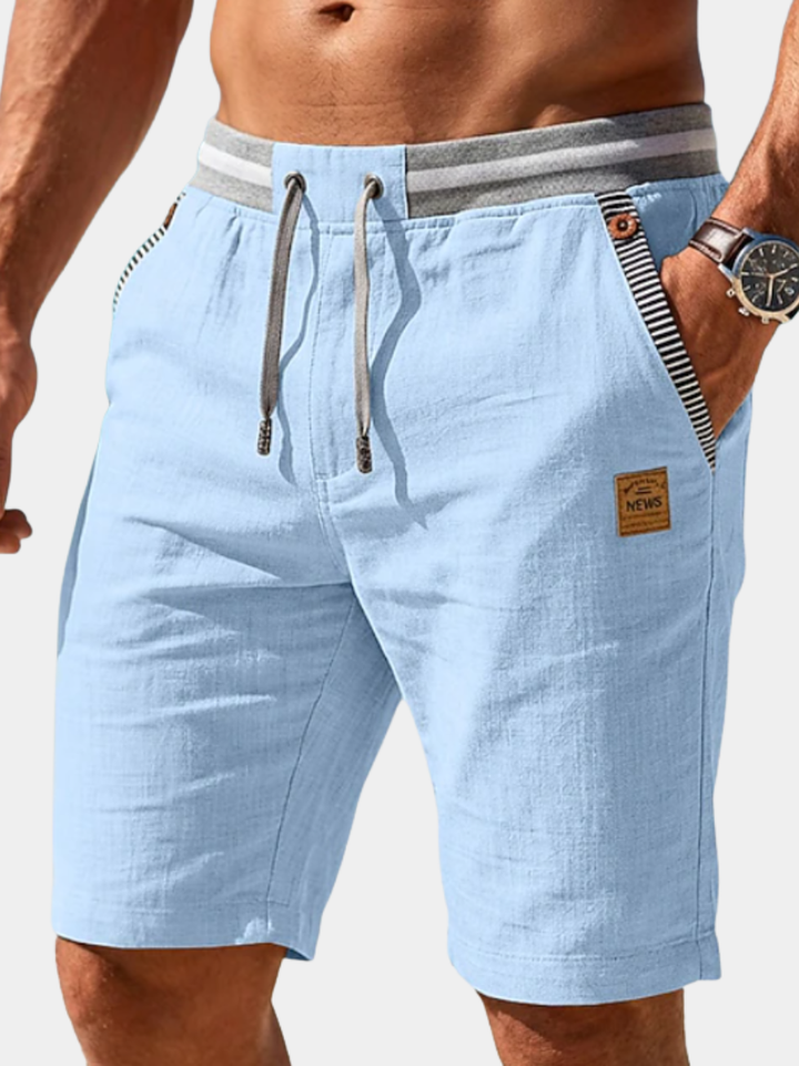 Herren Sommer Shorts mit Kordelzug, entspanntem Schnitt, ideal für Freizeit, Strand & Urlaub. Bequeme, luftige kurze Hose.