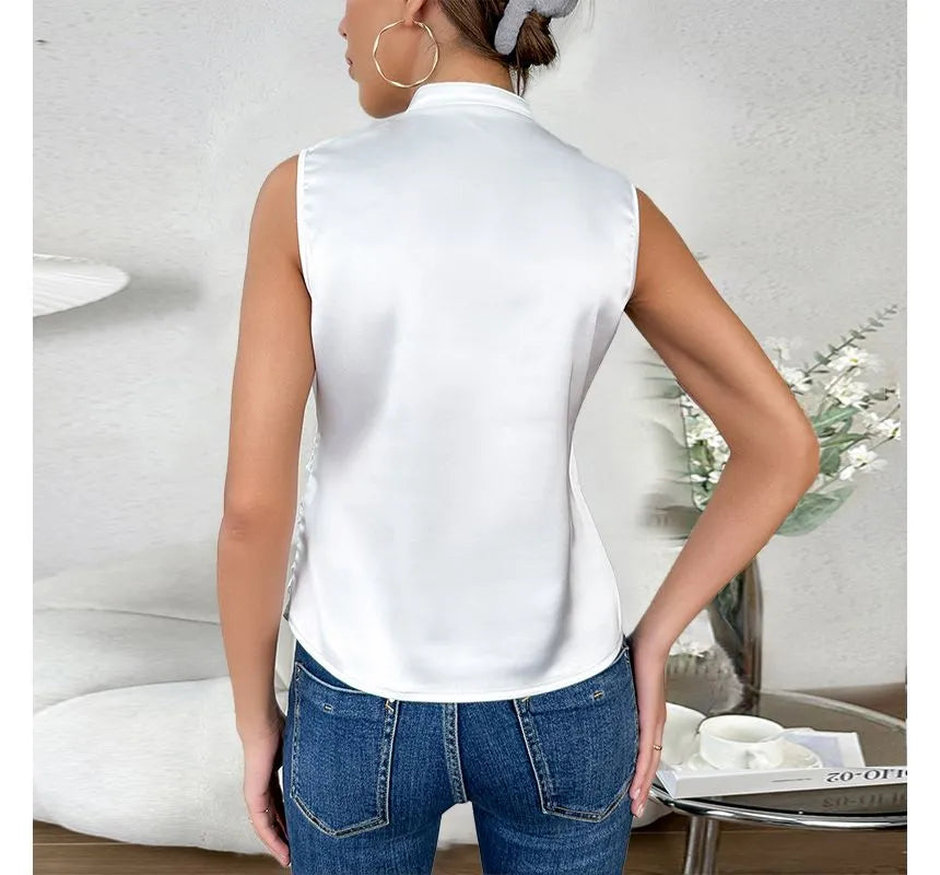 Vielseitiges Damen Slim Fit Top, ärmellos, stilvoll und bequem für jeden Sommertag.