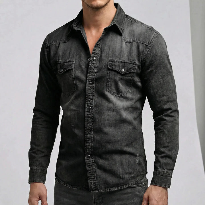 Trendiges Herren Langarmhemd "Daniel" mit Used-Look. Perfektes Casual-Hemd für vielseitige Outfits.