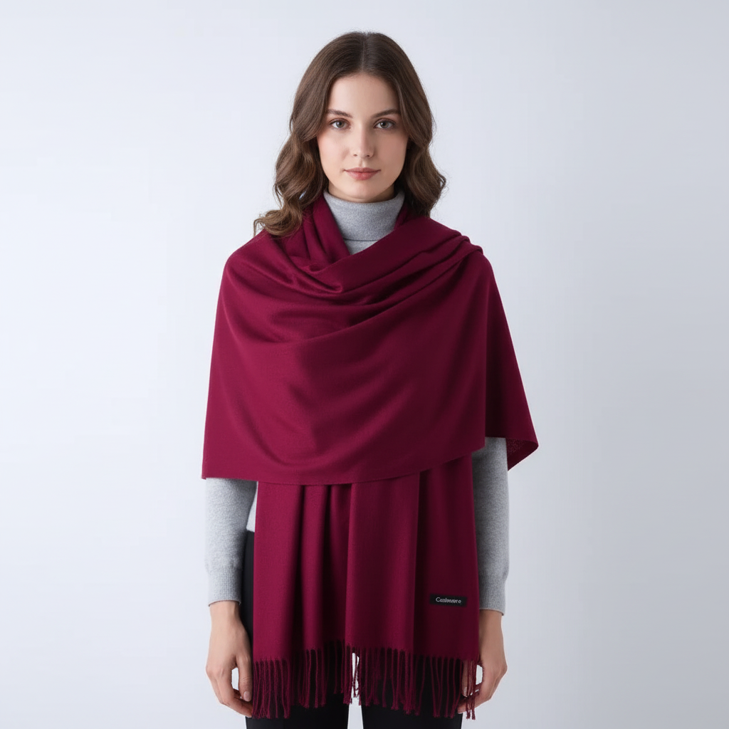 Unverzichtbarer Winterschal: Langer, luxuriöser Damen-Kaschmirschal schützt vor Kälte mit Stil.