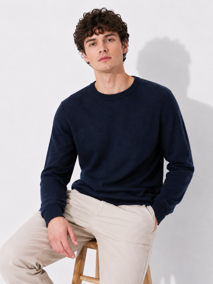 Bequemer Damen Langarm-Strickpullover für den Alltag. Ein elegantes Basic Oberteil für Damenmode.