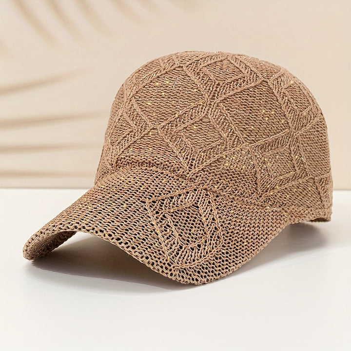 Vielseitige Damen Schirmkappe (Rosa, Schwarz, Beige) für den Sommer. Leicht, atmungsaktiv und idealer Sonnenschutz.