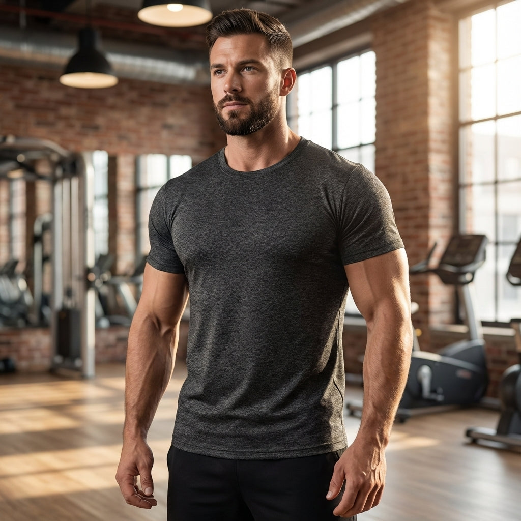 Herren Schnelltrocknendes Fitnessshirt Lawrence, atmungsaktiv & muscle fit für Training & Workout.