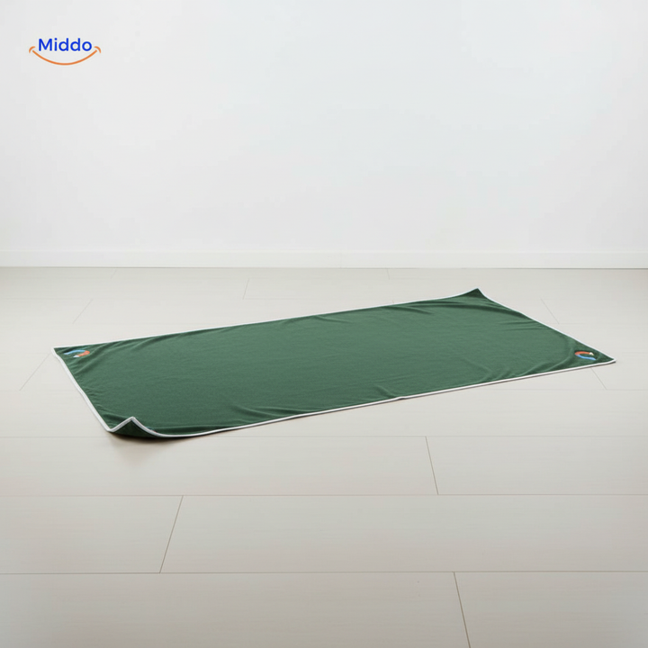 Kompaktes Mikrofaser-Reisehandtuch, schnelltrocknend & leicht, ideal für Outdoor, Strand und Sport.
