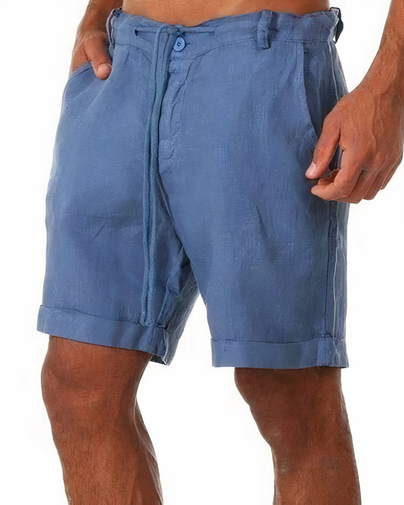 Vielseitige kurze Hose für Herren, perfekt als Freizeit- oder Strandbekleidung. Mit Kordelzug und bequemem Schnitt.