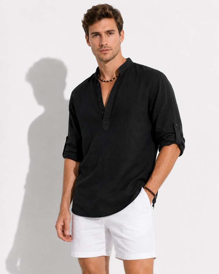 Hochwertiges Herren Langarmshirt mit feiner Textur. Elegantes & strapazierfähiges Oberteil für Männer.