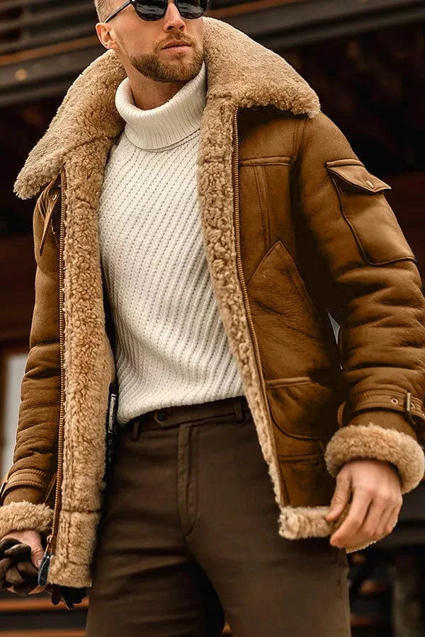 Elegante schwarze Herren Winterjacke, klassisch & warm für stilvolle Herrenmode. Ideal für kalte Tage.