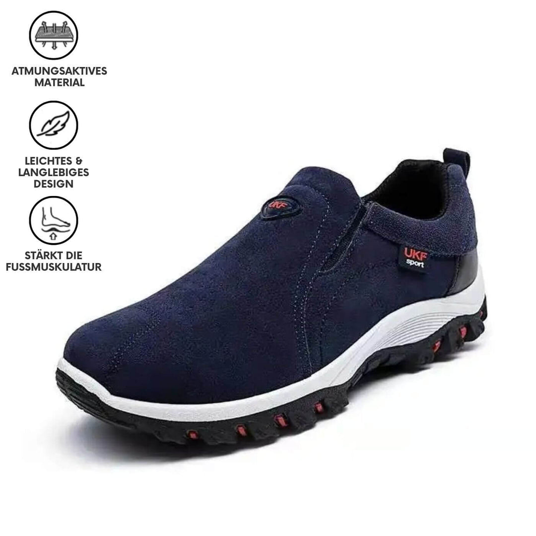Luxuriöse Herren Steppschuhe in Schwarz, exzellenter Tragekomfort als Gesundheitsschuh oder Freizeitschuh.