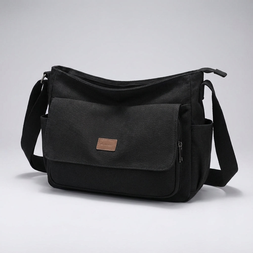 Praktische Laptop Messenger Bag mit vielen Fächern. Optimale Organisation für Arbeit, Uni & Alltag.
