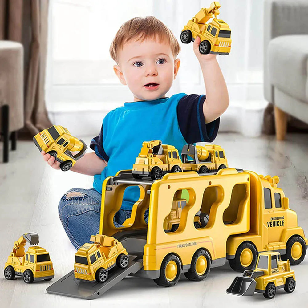 Interaktiver Spielzeug-Lkw für Kinder mit bunten Lichtern & fröhlicher Musik zur Förderung der Motorik und des Spielspaßes.