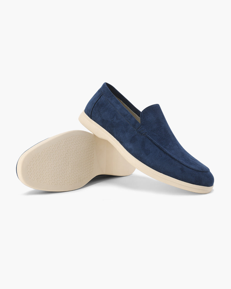 Damen-Slipper, schwarze Loafer mit Steppdetails, zeitlos und schick.