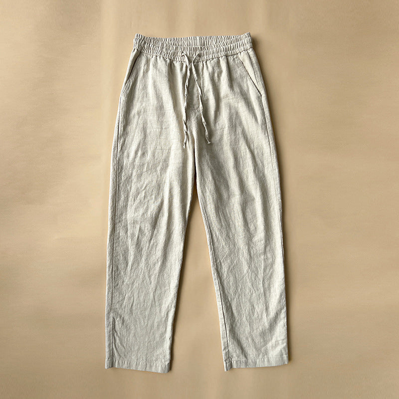 Elegante, leichte Herren Strandhose aus Leinen, ideal für Urlaub, Strandspaziergänge oder entspannte Abende.