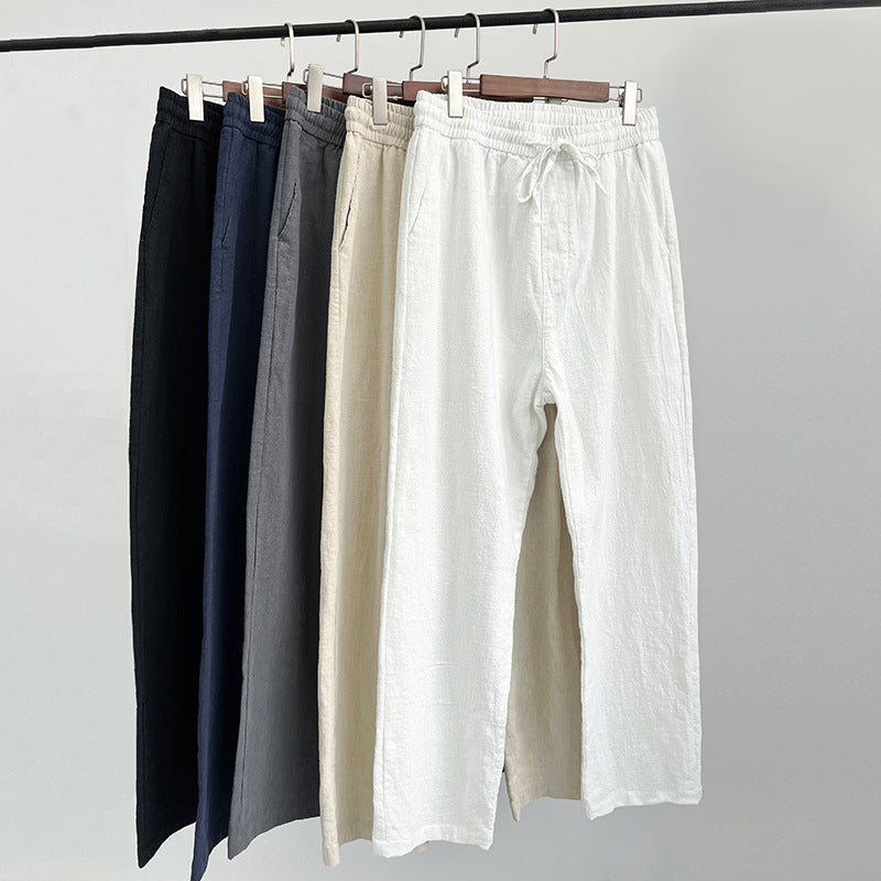 Leichte Herren Leinenhose für den Sommer, ideal für warme Tage, bequem und atmungsaktiv.