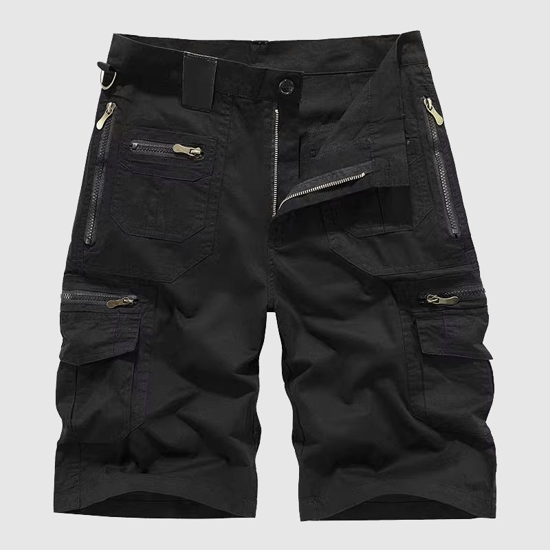 Moderne Herren Shorts, taktisch & flexibel, aus strapazierfähigem Stoff, bequeme Kurze Hose für Freizeit & Outdoor.