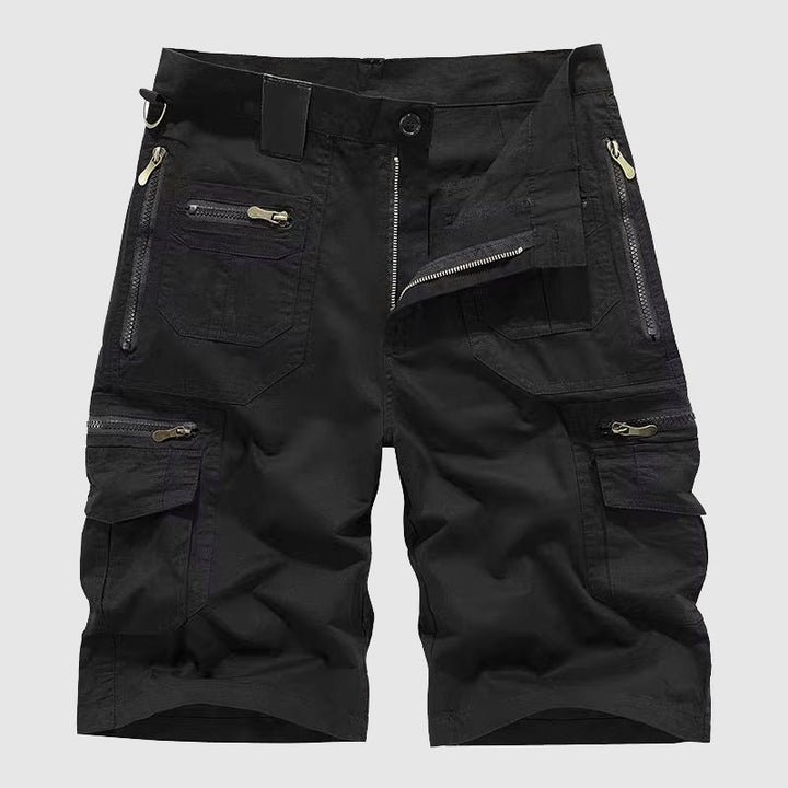 Moderne Herren Shorts, taktisch & flexibel, aus strapazierfähigem Stoff, bequeme Kurze Hose für Freizeit & Outdoor.