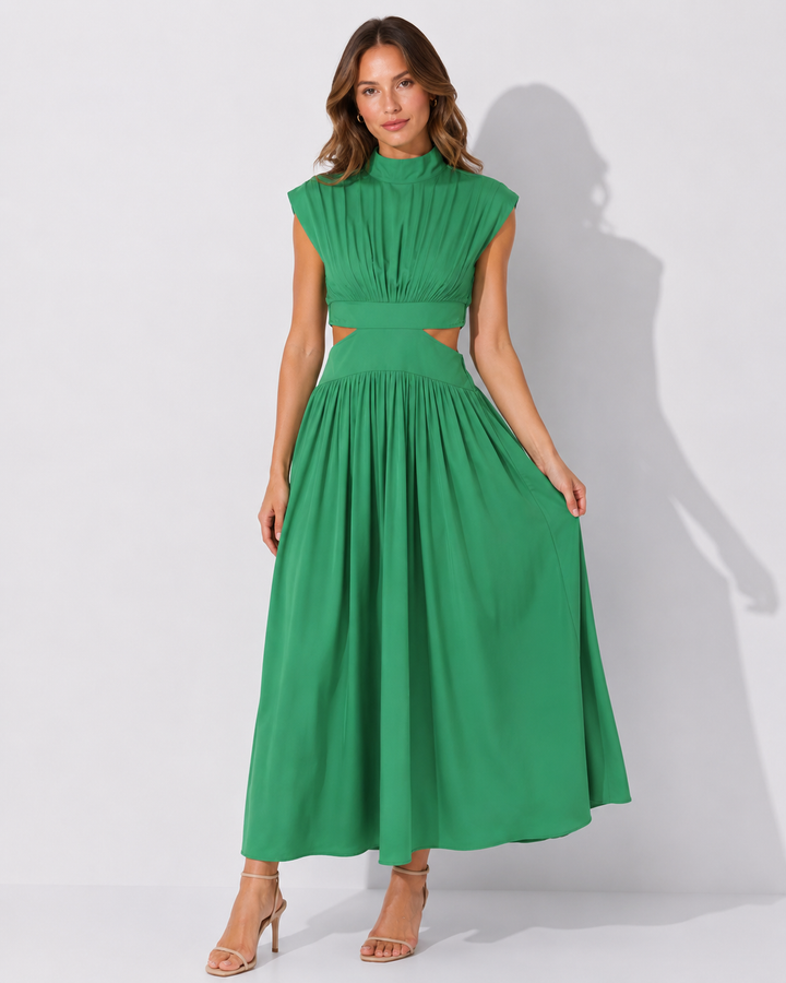 Feminines elegantes Sommerkleid in Pink, stilvoll geschnitten und sehr bequem für warme Tage.