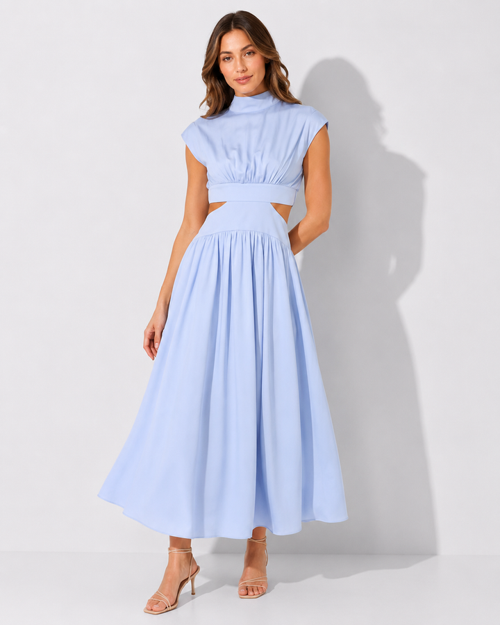 Vielseitiges schwarzes Damenkleid, elegant und bequem, ideal für Sommerpartys oder entspannte Abende.