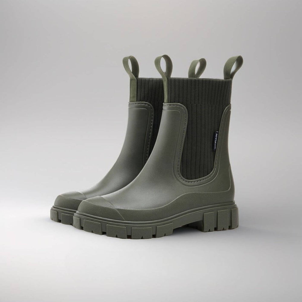 Rutschfeste Sohle der Damen-Regenstiefel für sicheren Halt bei Nässe. Perfekte Outdoor Schuhe mit Profil.