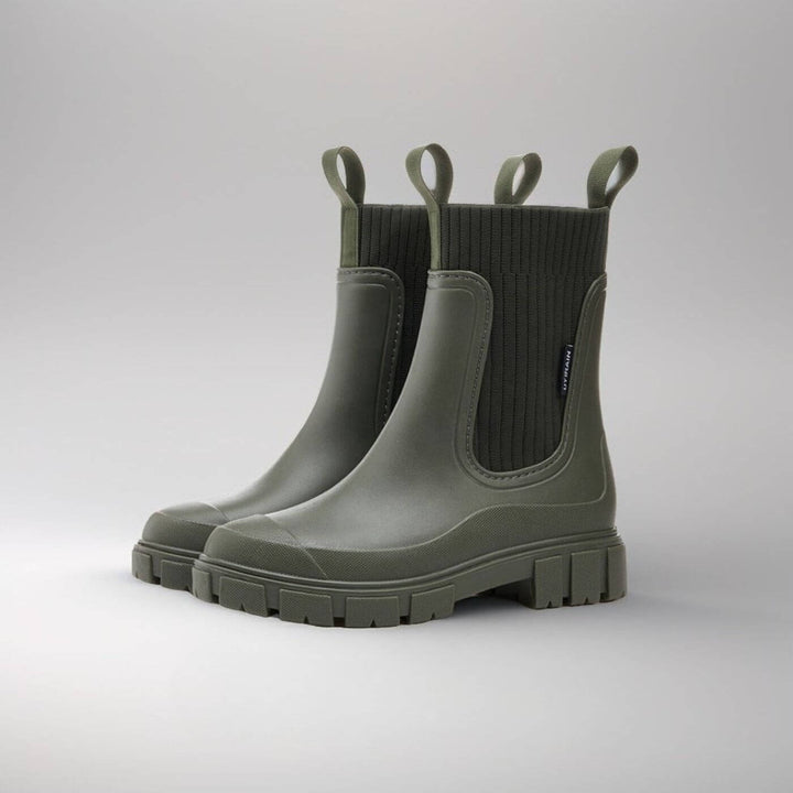 Rutschfeste Sohle der Damen-Regenstiefel für sicheren Halt bei Nässe. Perfekte Outdoor Schuhe mit Profil.