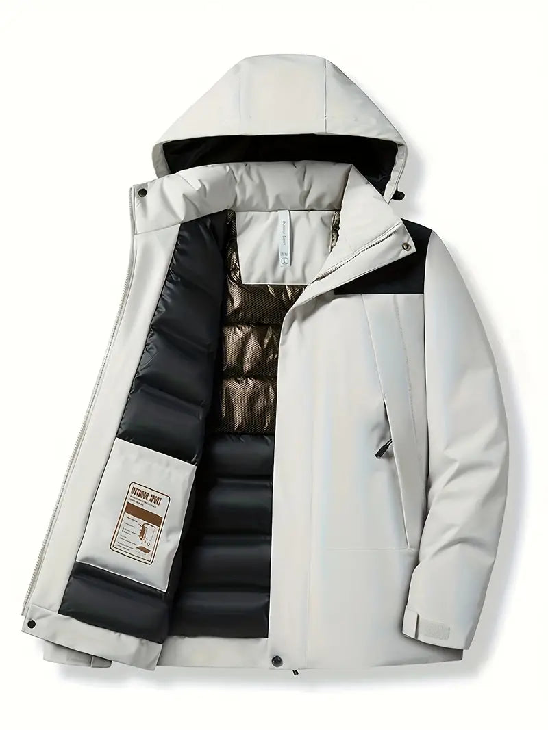 Warme Damen Winterjacke winddicht und wasserdicht, ideal für Herbst & Winter. Komfortable Kapuzenjacke für Outdoor.