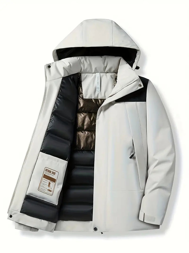 Warme Damen Winterjacke winddicht und wasserdicht, ideal für Herbst & Winter. Komfortable Kapuzenjacke für Outdoor.