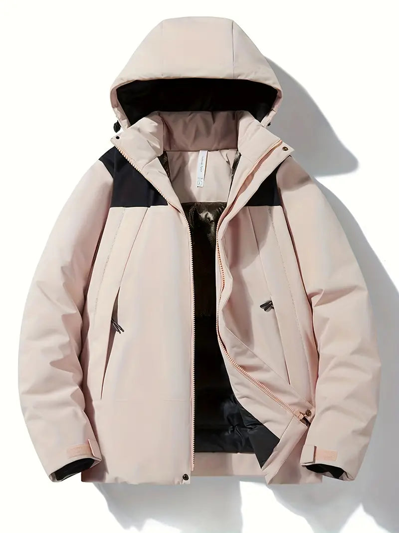 Vielseitige Damen Windjacke für Herbst & Winter, mit warmer Kapuze. Bequeme und stylische Outdoor-Freizeitjacke.