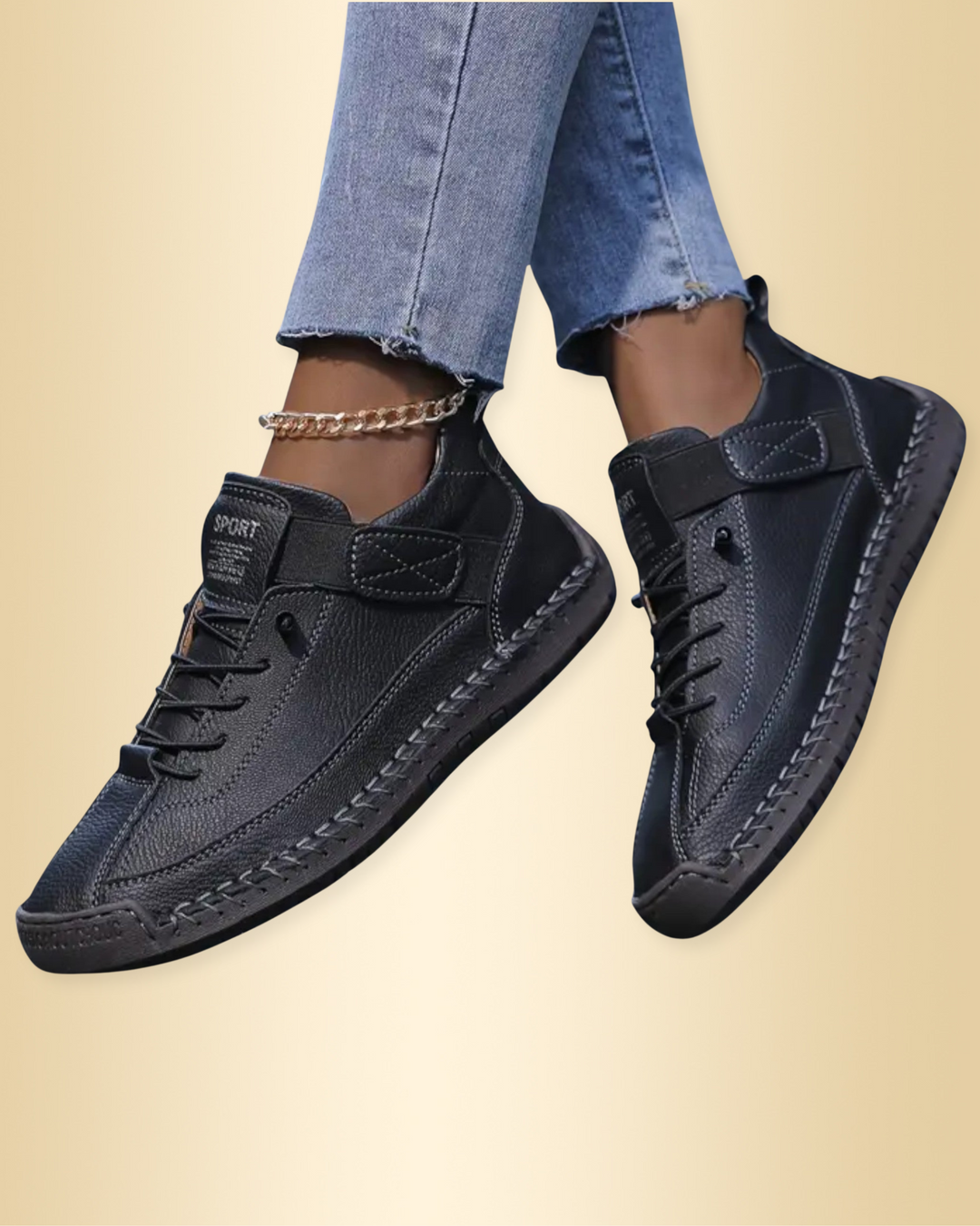 Damen Sneaker atmungsaktiv mit rutschfester Sohle für bequemen Alltagskomfort.