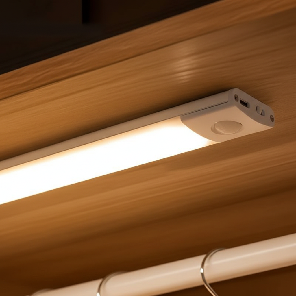 Kabellose LED-Küchenbeleuchtung mit Bewegungssensor, magnetisch, ideal für Schränke und Regale.