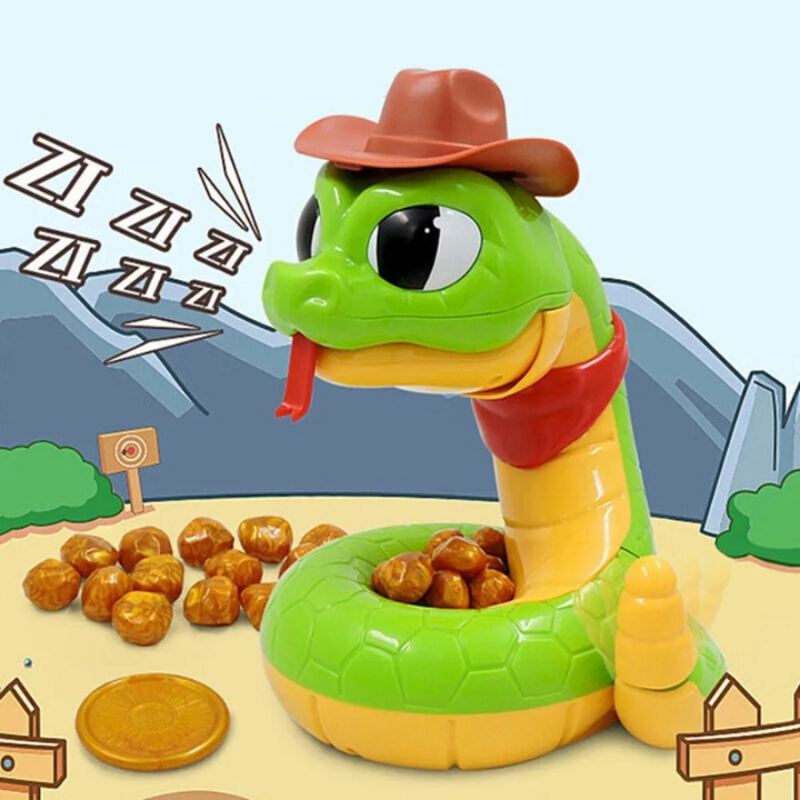 SchlangenSchatz Actionspiel für Kinder: Familienspiel mit Klapperschlange, Geschicklichkeit & Nervenkitzel.