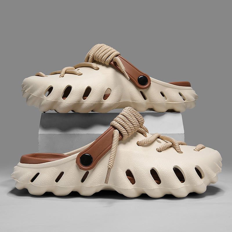 Stylische Herren Clogs mit Schnürung, verstellbar & atmungsaktiv für Komfort im Alltag.
