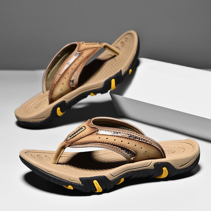 Herren Komfort Sandalen mit ergonomischem Fußbett. Ideal als bequeme Sommerschuhe oder Zehensandalen für jeden Tag.