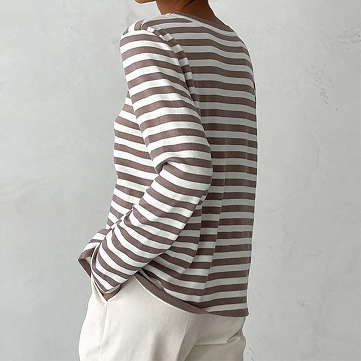 Trendiges Damen Langarm Stricktop: locker, atmungsaktiv, und modisch – ein Must-have.