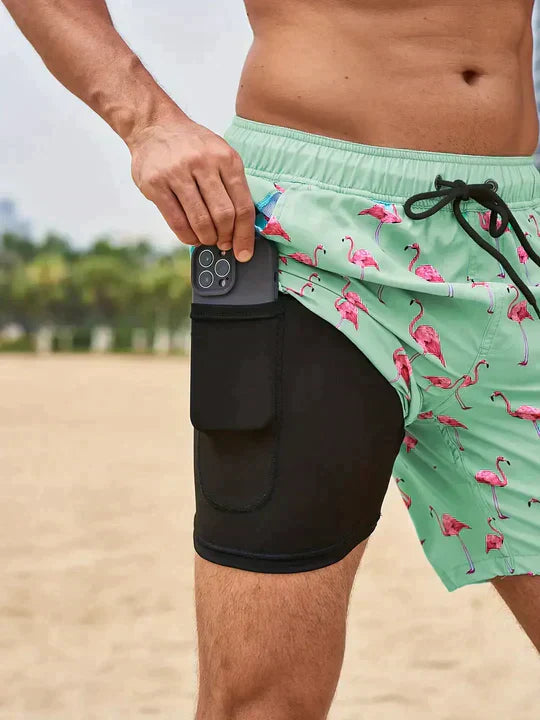Modische Herren Strandshorts in lässigem Design, ideal für Urlaub & Strandaktivitäten. Perfekte Sommershorts.